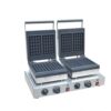 Commercial electric heating double-head square waffle oven pancake machine grid Q crepe machine waffle machine snack equipment
