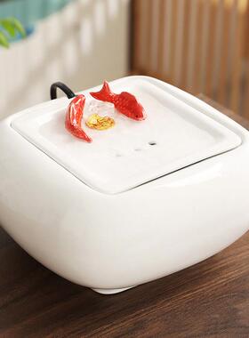 Creative Ceramic Water Circulation Water Fortune Office Desk
