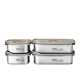 Food grade 304 stainless steel fresh-keeping box lunch box fruit bento box seal storage box mini small square box with cover