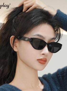 目戏太阳眼镜女款小框新款高级感太阳眼镜开车可选偏光高级感猫眼