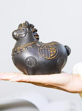 85唐生饰肖马中摆件马上有钱招财马办公室家居装品年会马礼品新式