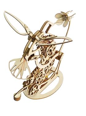 动态机械蜂鸟摆件 DIY手工涂鸦益智玩具拼装模型 3D立体拼图定制