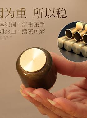 纯铜线香插家用室内香薰炉中式复古插花瓶茶道桌面盖置香炉小摆件