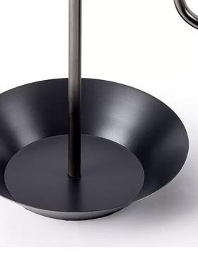 现代简约金属拉丝双碗果盘摆件家居样板房酒店民宿会所软装饰品