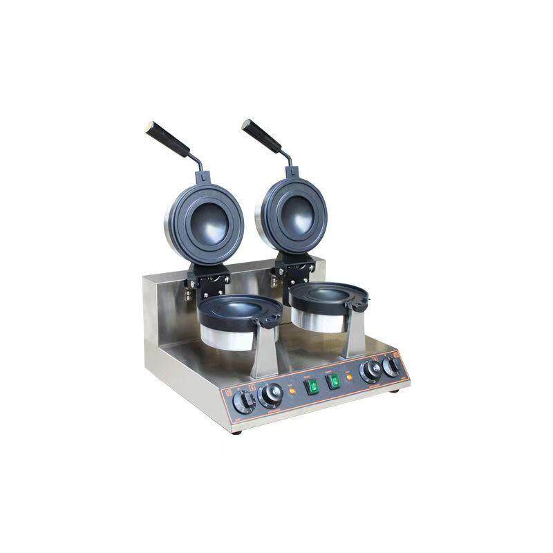 Rotating hamburger machine commercial double-head flying saucer pancake machine electric heating head sandwich toast stuffed hot press oven bread