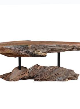 风化木随形禅意木底座实木枯木根雕家居装饰博古架原木色木架摆件