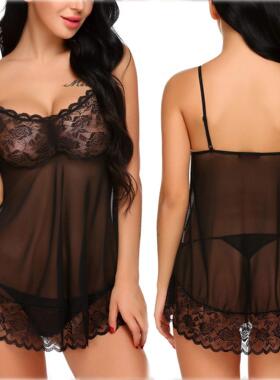 Erotic Lingerie Sexy Sling Women's Mesh Nightdress