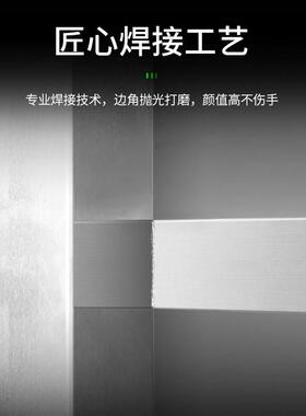 圣托商用不锈钢储物柜收纳柜大容量推拉门碗柜保洁柜