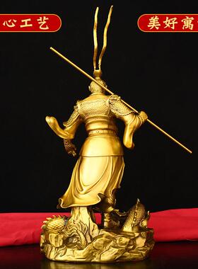孙悟空摆件黄铜美猴王斗战 胜佛齐天大圣骑龙猴子客厅生肖猴子摆