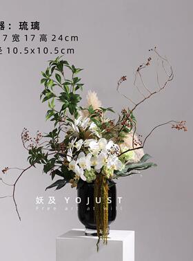 YJBA1815妖 轻琉璃艺术及花瓶花艺 酒奢店餐厅玄摆关桌面花插件
