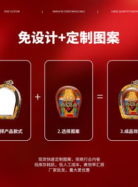 手绘唐卡绿度母黄财五台山五爷八大本命立体吊坠朱砂手绘擦擦唐卡