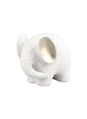 北欧创意卡通抽象树脂金耳小象动物摆件玄关卧室儿童房家居装饰品