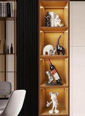 简约现代书挡人物摆件家居玄关客厅轻奢风高档酒柜装饰品书立摆设