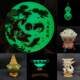 Luminous dragon and phoenix gilt phoenix vase ornaments inlaid handicrafts home living room ornaments antique miscellaneous ornaments