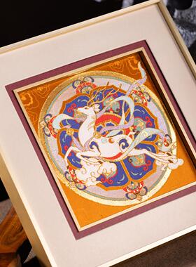 京锦云研究所博物馆一路生花南装饰画Y0257 画客玄厅关挂画 画非