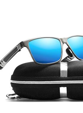 大号车载太阳镜盒便携式防压抗摔盒男女挂钩拉链收纳盒子