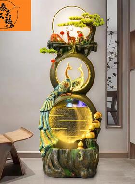 秦汉天禧假山流水风水轮礼品客厅书房高档酒店加湿器景观落地摆件
