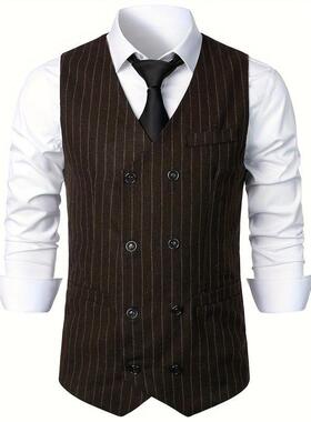 G 42908 Men's Medieval Double Breasted Vest 复古马甲