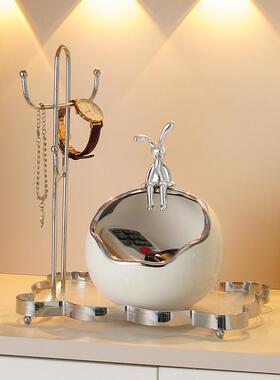 背景墙创意兔子玄关钥匙装饰摆件