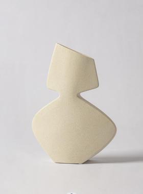 大千几何黑白创意树脂花器烛台摆件家居装饰摆件样板间软装饰品