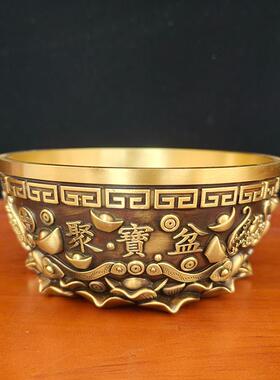 厂家供应铜聚宝盆摆件聚宝盆碗工艺品客厅开业礼品摆件居家工艺品