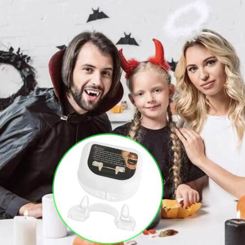 Halloween Retractable Fangs Masquerade Props Vampire Teeth - 图2