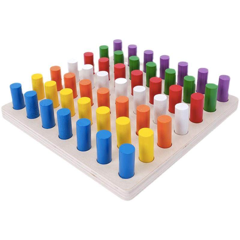 儿童感统平衡训练器材插棍早教婴儿玩具棒插柱教具彩色圆柱体棍子,淘宝优惠券,粉丝福利购,淘宝优惠卷