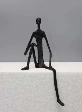 现118代约物铸铁人雕塑简摆件厅电视柜样板房家居软装饰客品