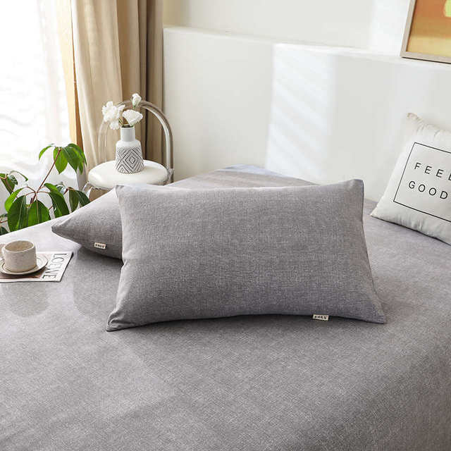 Thickened old coarse cloth bed sheet single piece double single student dormitory bed sheet modern simple big kang summer three-piece set