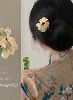 2023 Hot Selling Plum Blossom Wooden Hairpin Hanfu Hair Pin
