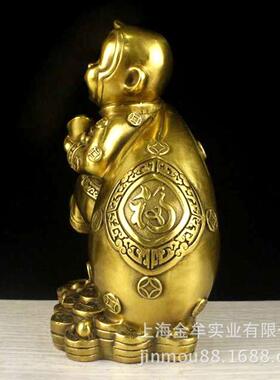 黄铜猴子摆件金猴送福款家居装饰品摆件 开业礼品摆设铜工艺品
