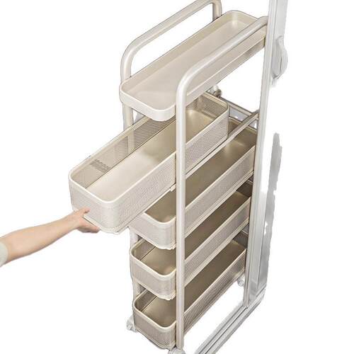 夹门缝置架厨房后冰隙箱侧面极小推车窄缝抽拉篮缝收纳柜卫生间小 - 图3