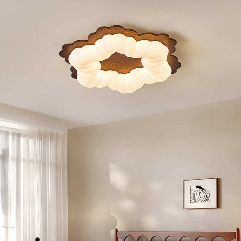 灯具法式灯灯主侘温馨泡泡房间中古吸顶灯儿童卧实木风护眼寂卧室,淘宝优惠券,粉丝福利购,淘宝优惠卷