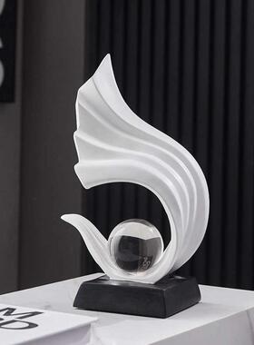 轻奢酒柜摆件电视柜艺术家居装饰品办公室风生水起客厅感酒柜摆件