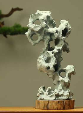 新中式人造太湖石禅意摆件客厅书房庭院鱼缸造景民宿装饰工艺