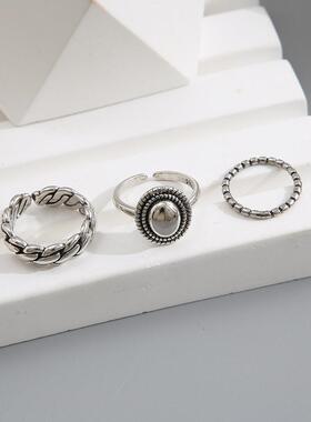 覆古金属环集3件炼开口环集3件套