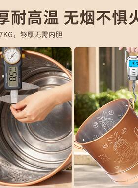 不锈钢家用烧纸桶拜神元宝筒烧炉铜香炉烧火炉化宝桶聚宝盆焚烧桶