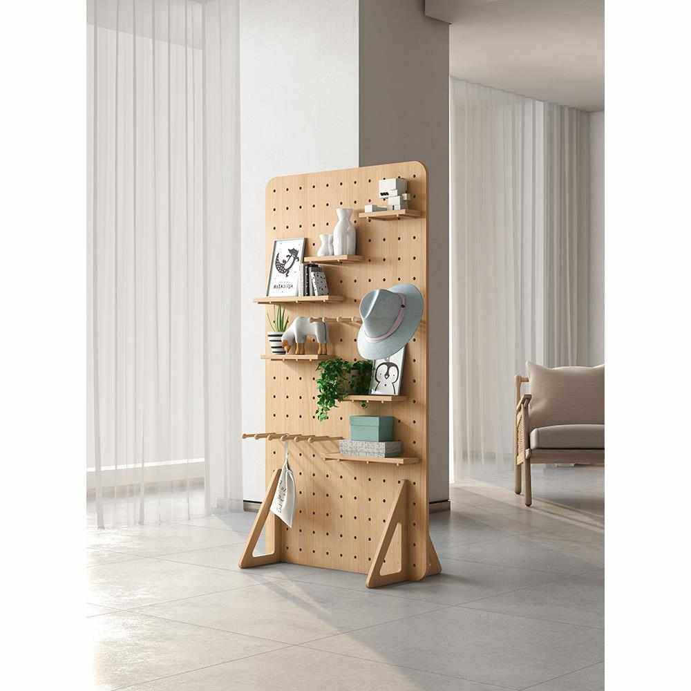 XISHI 屏风隔断客厅日式移动入户玄关落地立式收纳洞洞板置物架,淘宝优惠券,粉丝福利购,淘宝优惠卷