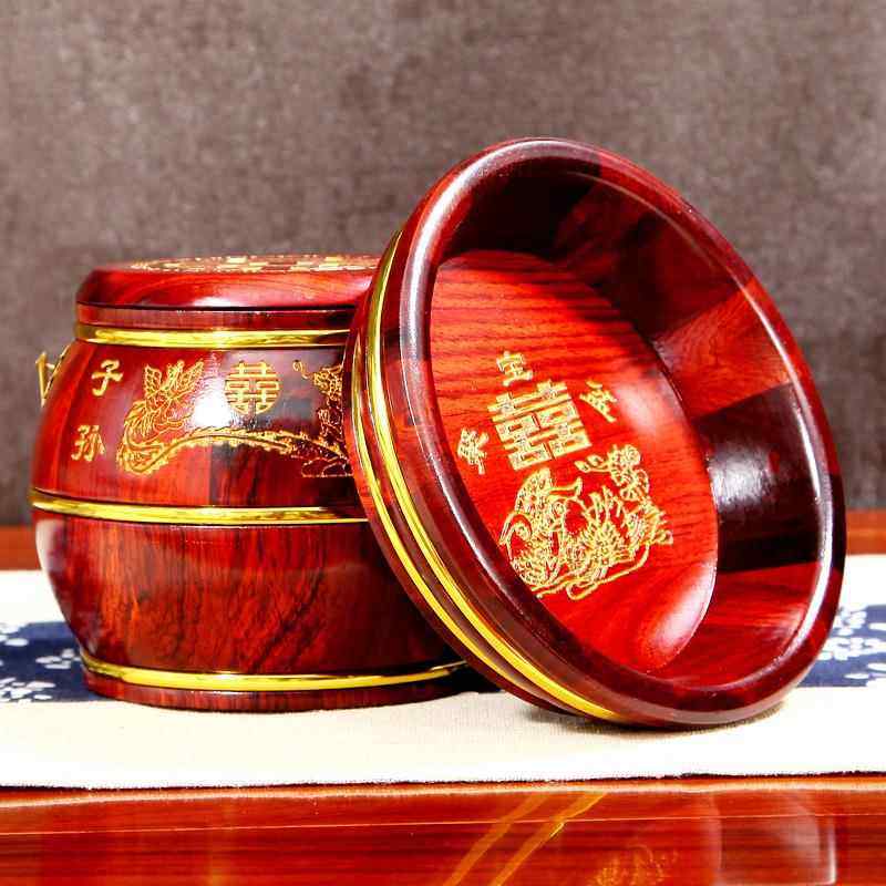 红木童桶三件套婚礼用品伴新娘婚礼装饰饰品宝贝孩子早出生红玫瑰,淘宝优惠券,粉丝福利购,淘宝优惠卷