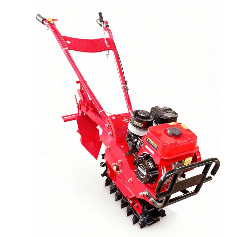 Small walk-behind micro-tiller multi-functional hillside dry land hard soil trenching gasoline diesel plow
