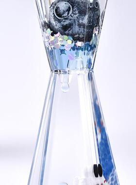 宇航员太空人沙漏液体流沙油漏时光滴漏办公桌面解压摆件节日礼品