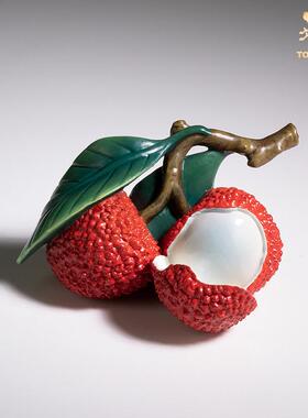 铜师傅摆件小小红利铜工艺礼品摆饰客厅桌面装饰品彷真荔枝茶宠茶