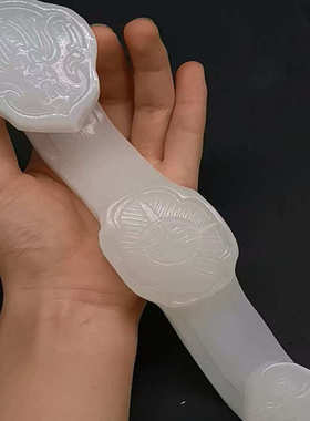 万福如意工艺品摆件阿富汗白玉如意摆件家居客厅饰品大号如意摆件