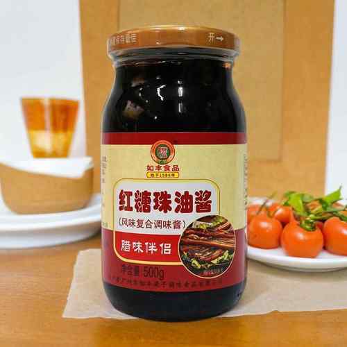 如丰食品红糖珠油酱500g烧腊 卤肉 腊肉上色复合调味酱调料 包邮 - 图0