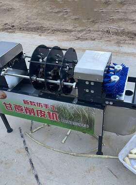 全自动新款甘蔗削皮切段一体机全自动商用电动去皮刮皮机器摆地摊