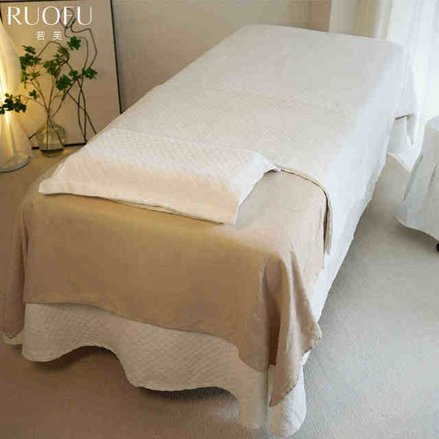 New simple beauty bed cover four-piece set high-end anti-wrinkle beauty salon special bed sheets for four seasons universal custom LOGO