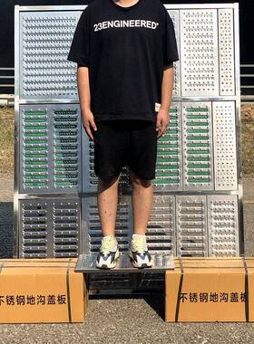 不锈钢地沟盖板饭店厨房水槽下水道防臭排水沟地漏盖板钢篦子井盖