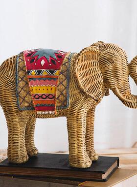 大象树脂摆饰玄关轻奢酒柜摆设家居装饰客厅电视柜办公室开 业礼