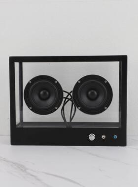 北欧复古蓝牙透明低音炮音响样板间酒柜客厅桌面家居饰品摆件真机