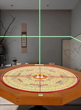 吉瑞堂九寸金丝楠木罗盘三元三合综合盘专业用指南针高精度罗经仪